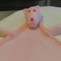 pink bear christening cake from grange bakery, grange over sands, cumbria