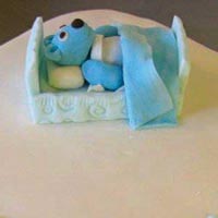 bear christening cake from grange bakery, grange over sands, cumbria