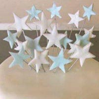 stars christening cake from grange bakery, grange over sands, cumbria